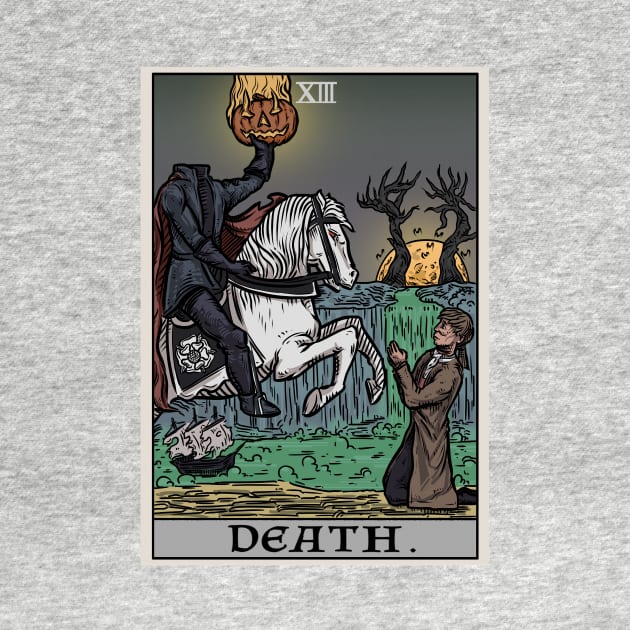 Death Tarot Card The Legend of Sleepy Hollow Headless Horseman by TheGhoulishGarb